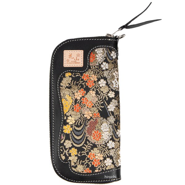 デグナー DEGNER 花山ロングZIPウォレット 黒 流水雪輪 W-48K HD店