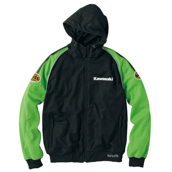 カワサキ純正 クールテックス メッシュパーカー 緑 LLサイズ J8001-2956 HD店｜ヒロチー商事 ハーレー 店