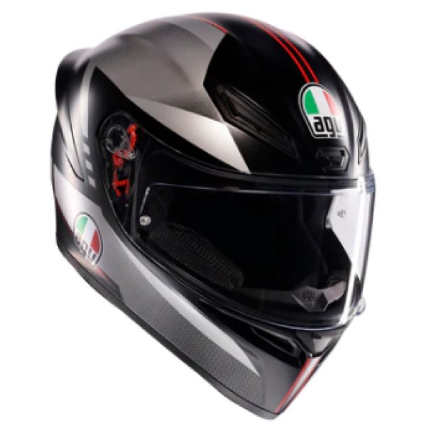 エージーブイ AGV フルフェイスヘルメット K1 S JIST ASIAN FIT 034-LAP MATT 黒/グレー/赤 XLサイズ 18394007-034-XL HD店