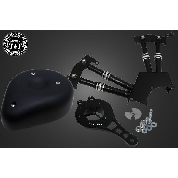 ガレージT&F ティアドロップ (ブラック) &プッシュロッドカバー (コントラスト) SET ドラッグスター250 7082547 HD店