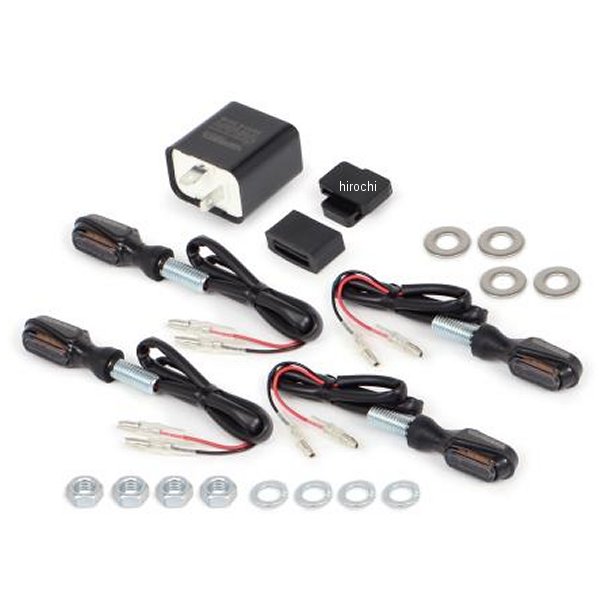 SP武川 ストリームラインミニLEDウインカー DC12V スモーク 4個セット 05-08-0712 HD店