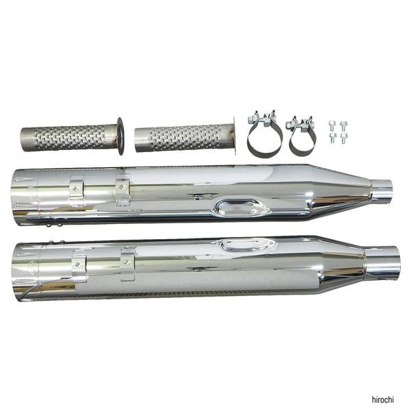 【メーカー在庫あり】 S&Sサイクル S&S Cycle Mk45 マフラー 17年- M8 クローム+クロームトレーサー 550-0669 HD店
