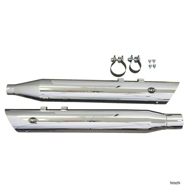 【メーカー在庫あり】 S&Sサイクル S&S Cycle パフォーマンスマフラー スラッシュダウン 17年- ツアラー クローム 550-0695 HD店｜ヒロチー商事 ハーレー 店