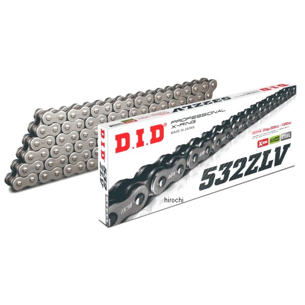 DID 大同工業 チェーン 532ZLV シリーズ スチール 122L カシメ 532サイズ DID 532ZLV-122L ZJ(カシメ) HD店|ヒロチー商事 ハーレー 店