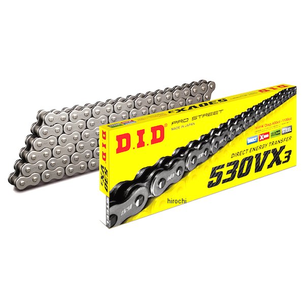 DID 大同工業 チェーン 530VX3 VXシリーズ Xリング スチール 128L カシメ 530サイズ 4525516394291 HD店 9,169円
