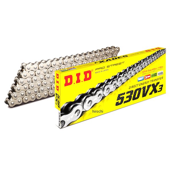 DID 大同工業 チェーン 530VX3-146L ZJ カシメ シルバー 4525516462846 HD店