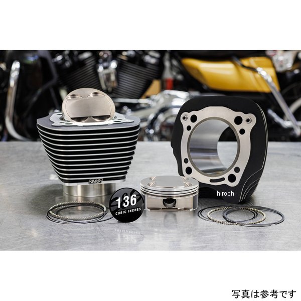 S&Sサイクル S&S Cycle 132&136ハイコンプビッグボアキット +8.5ccDome 18年以降 ソフテイル M8 黒 910-0910A HD店