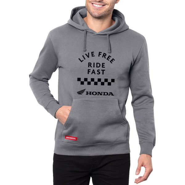 【USA在庫あり】 USホンダ アパレル HOODY HONDA LIVE FREE RIDE FAST GRAY MD 3050-7252 HD店