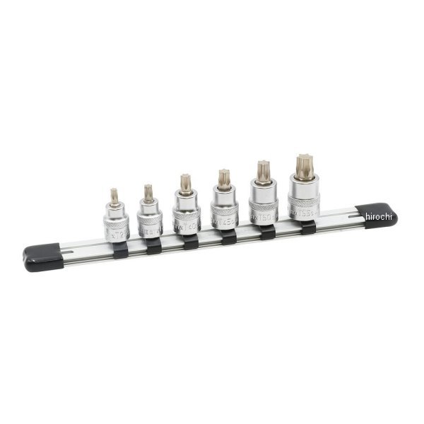 トネ TONE ショートトルクスソケット 6点セット 強力タイプ ホルダー付 HTX306S HD店