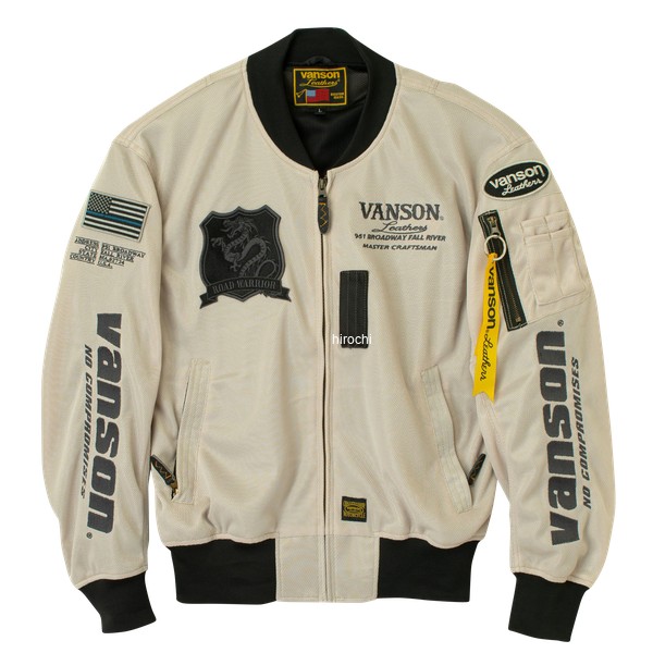 【メーカー在庫あり】 バンソン VANSON 2026年春夏モデル メッシュMA-1ジャケット 2XLサイズ IV/GM VS26101S HD店｜ヒロチー商事 ハーレー 店