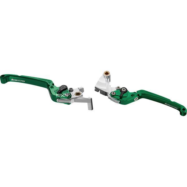 バイカーズ BIKERS レバーセット 可倒式 フラットタイプ グリーン 08年-12年 カワサキ Ninja250R K0532-GRN HD店