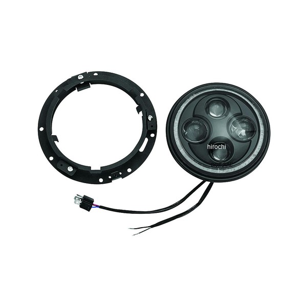 【メーカー在庫あり】 クリアキン Kuryakyn ORBIT VISION 7in LEDヘッドライト ブラック kur2460 HD店｜ヒロチー商事 ハーレー 店
