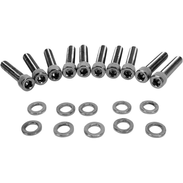 【USA在庫あり】 DRAG ボルトキット カムカバー 99年-17年 Twin Cam 黒/ローレット 2401-0572 HD店