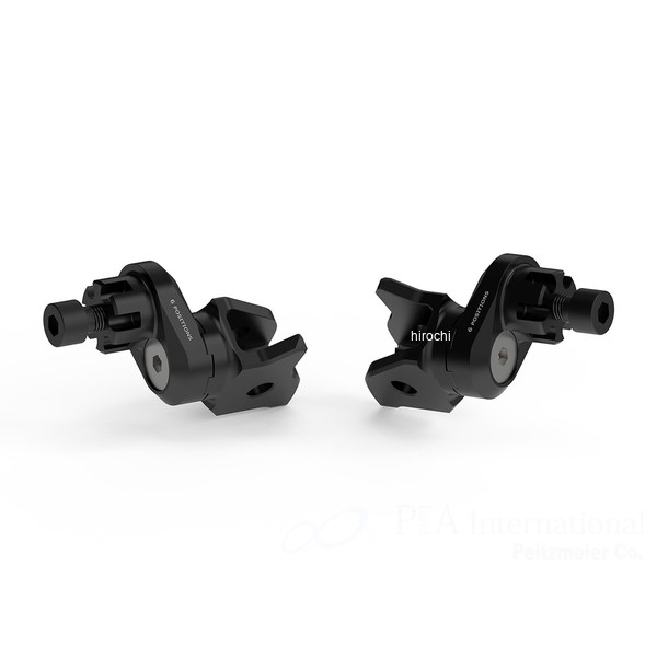リゾマ rizoma ライダー＆パッセンジャーペグアダプター 左右セット ?22 MM 26年 R 12 G/S ブラック PE789B HD店