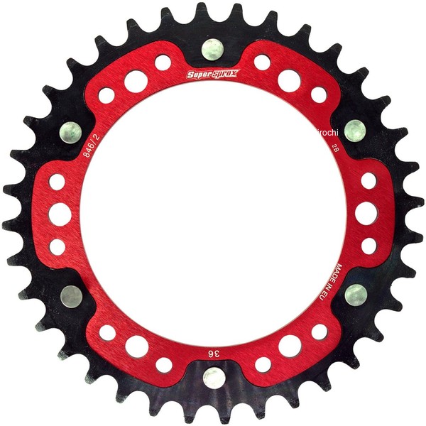 スーパースプロックス SUPERSPROX リアスプロケット ステルス 846/2-36T 14年-17年 CB250F(MC43) レッド RST-846/2:36-RED HD店