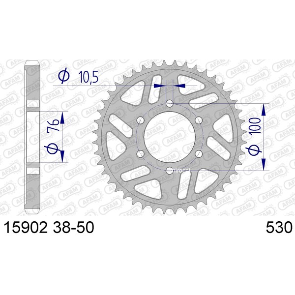 【メーカー在庫あり】 アファム AFAM リアスプロケット 47T/530 スズキ 00年-05年 BANDIT1200 バンディット1200 GV77A 等 15902-47 HD店