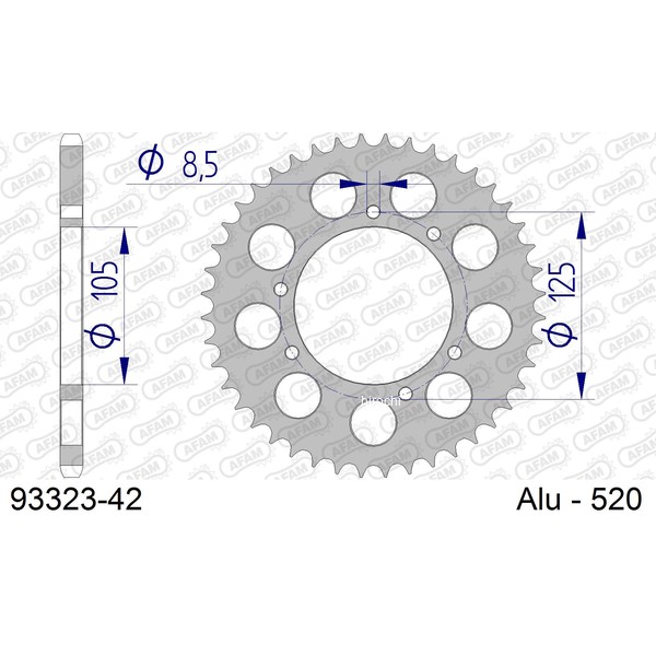 アファム AFAM リアスプロケット 42T/520 トライアンフ 00年-02年 DAYTONA 955I デイトナ955I 93323-42 HD店 6,358円