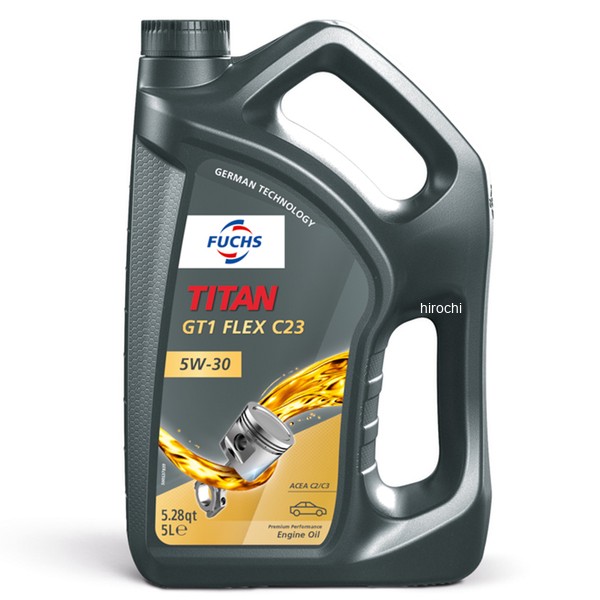 フックス FUCHS エンジンオイル TITAN GT1 FLEX C23 5W-30 5L A602007391 HD店|ヒロチー商事 ハーレー 店