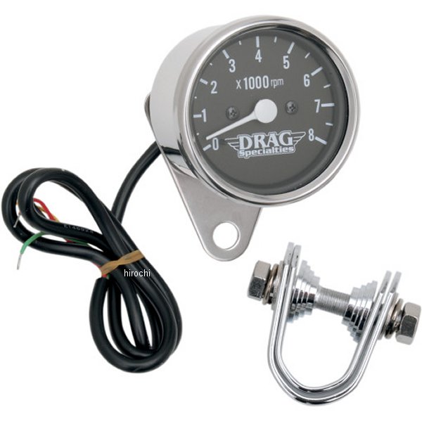 【USA在庫あり】 DRAG 2.4インチ ミニ電子タコメーター 8000rpm 黒 2211-0104 HD店