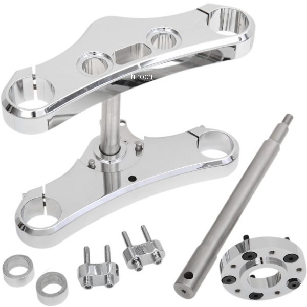【USA在庫あり】 アクトロニクス Accutronix トリプルツリー 49mm 3°傾斜 06年以降 FXDWG ワイドグライドド クローム 0408-0221 HD店