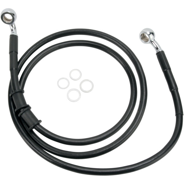 【USA在庫あり】 DRAG フロント ブレーキライン 黒ステンレス 標準長 08年以降 FXDL ABS無 42728-08 1741-2882 HD店