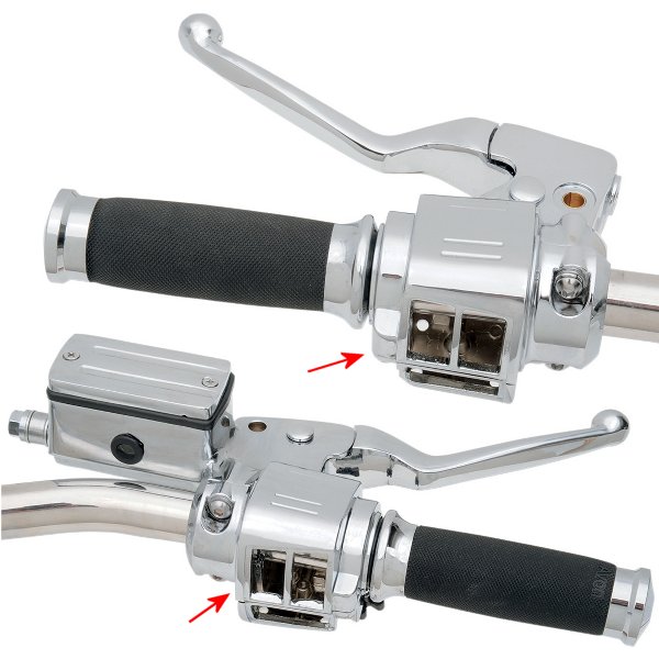 【USA在庫あり】 DRAG コントロール キット 3/4"マスターシリンダー シングル/デュアル 82年-85年 クローム 0610-0500 HD店｜ヒロチー商事 ハーレー 店
