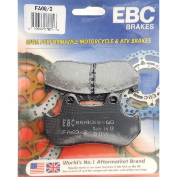 【USA在庫あり】 イービーシー EBC ブレーキパッド フロント 81年-82年 CB900、CB750 オーガニック ebcFA69/2 HD店