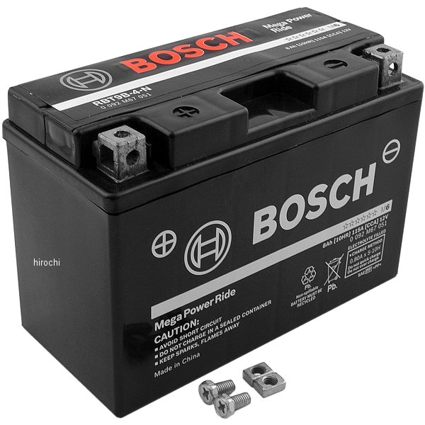 RBT9B-4-N BOSCH ボッシュ MFバッテリー 制御弁型 12V (液入り充電済) 4969655114332 HD店