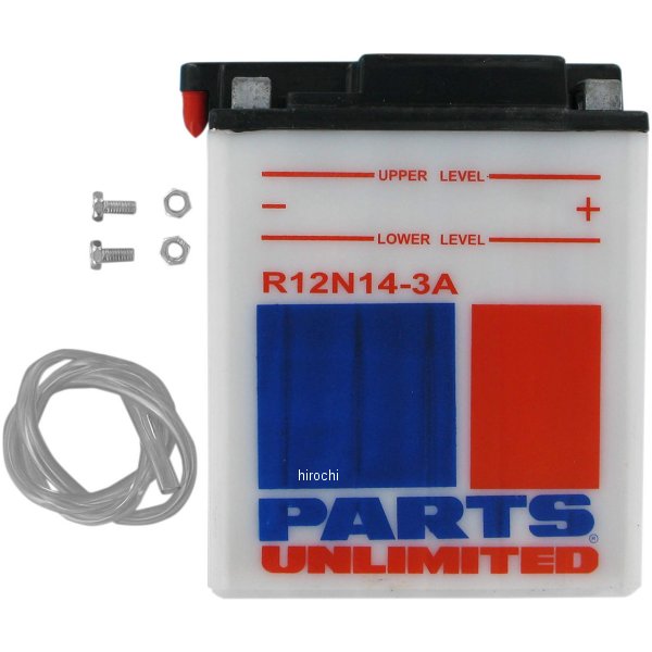 【USA在庫あり】 パーツアンリミテッド Parts Unlimited 液別 バッテリー 開放型 12V Y12N14-3A R12N14-3A HD店