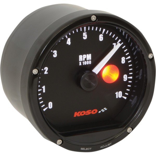 【USA在庫あり】 KOSO TNT-01R タコメーター 10000rpm 黒/黒 2211-0143 HD店