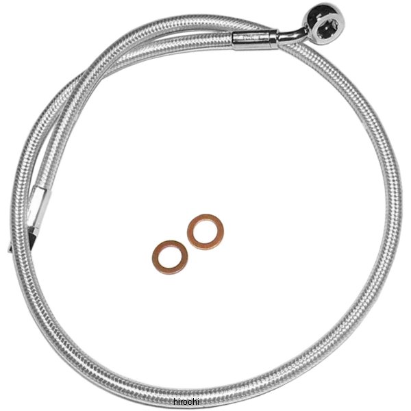【USA在庫あり】 マグナム MAGNUM ブレーキホース 25インチ フロント アッパー クローム 10mm 35°フィッティング 1741-4467 HD店