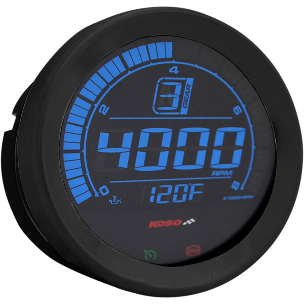 【USA在庫あり】 コソ KOSO タコメーター 4インチ(102mm) 04年-13年 黒 2211-0158 HD店