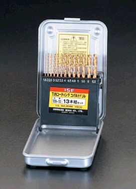【メーカー在庫あり】 エスコ ESCO 1.5-6.5mm ドリルセット 13本組/Tin Co-HSS 000012020994 HD店