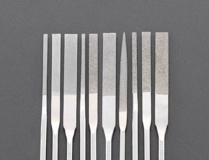 【メーカー在庫あり】 エスコ ESCO 2.05x0.35mm/#600 ダイヤモンドヤスリ テーパー 平 000012089760 HD店
