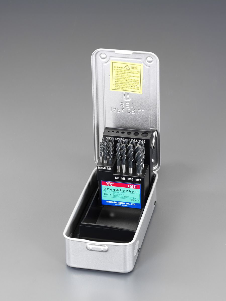 【メーカー在庫あり】 エスコ ESCO M3-M12 スパイラルタップセット HSS 000012264560 HD店｜ヒロチー商事 ハーレー 店