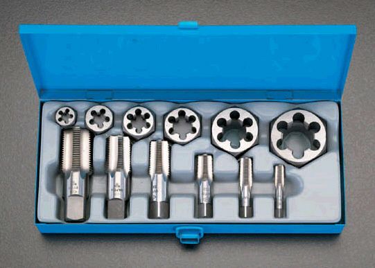 【メーカー在庫あり】 エスコ ESCO 1/8 - 1" タップ六角ダイスセット NPT 000012022687 HD店｜ヒロチー商事 ハーレー 店