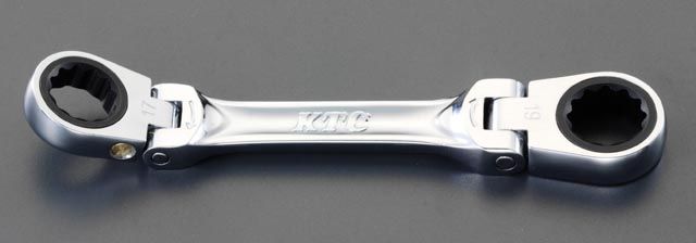 【メーカー在庫あり】 エスコ ESCO 14x17mm 首振り型ラチェットメガネ 000012086564 HD店