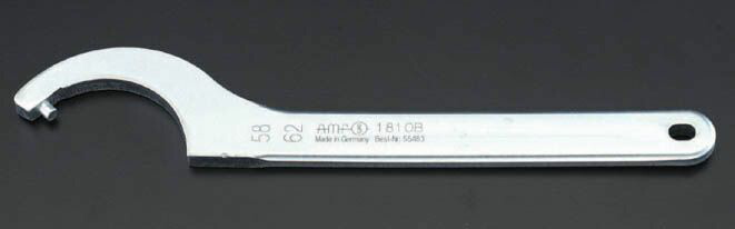 【メーカー在庫あり】 エスコ ESCO 120-130mm フックレンチ(ピン型 メッキ付) 000012047526 HD店