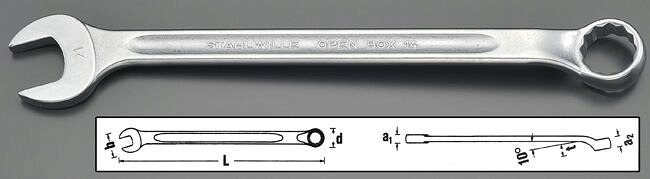 【メーカー在庫あり】 エスコ ESCO 30mm 片目片口スパナ(ロング) 000012226636 HD店｜ヒロチー商事 ハーレー 店