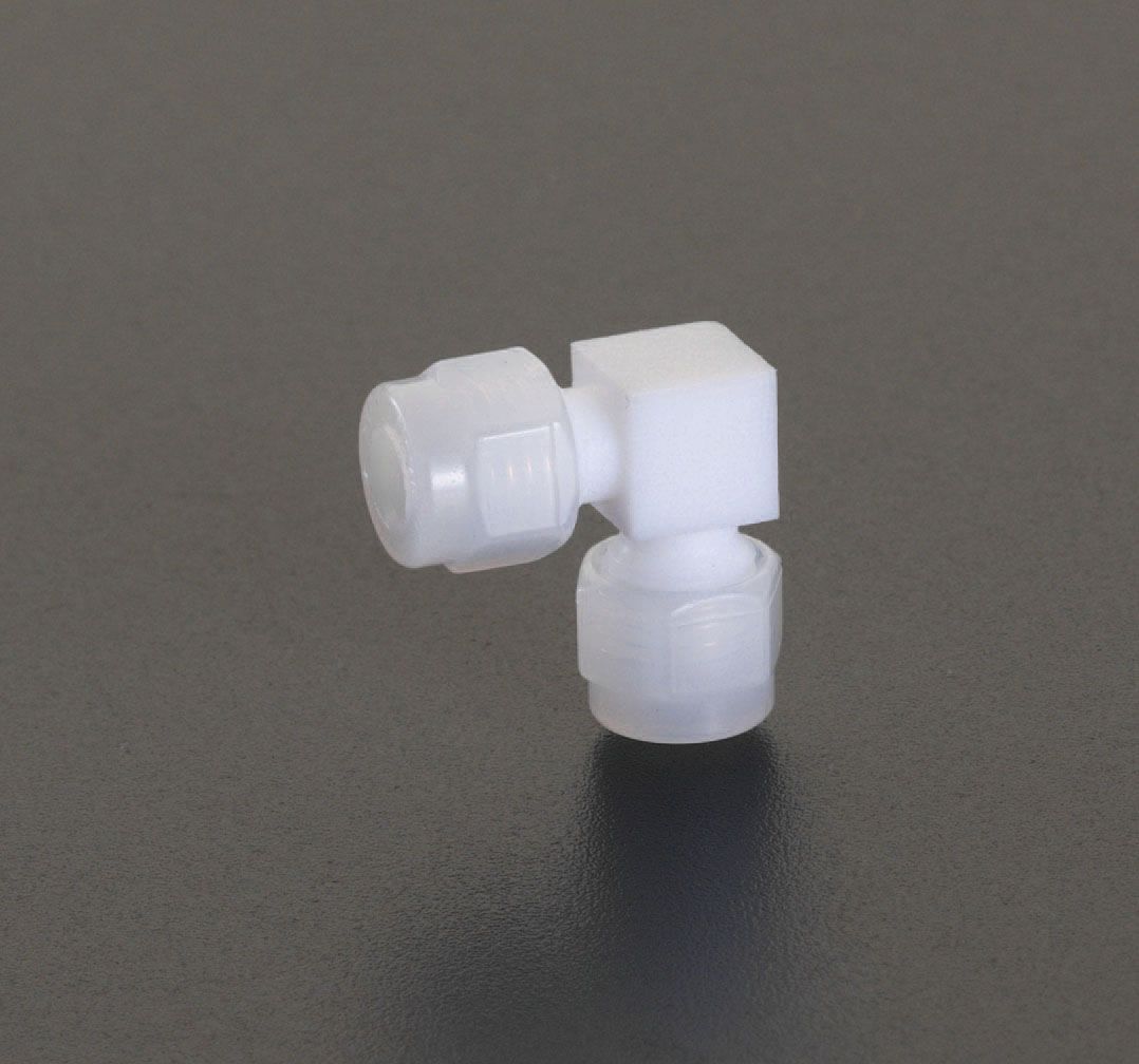 【メーカー在庫あり】 エスコ ESCO 12mm ユニオン(エルボ/フッ素樹脂製) 000012206474 HD