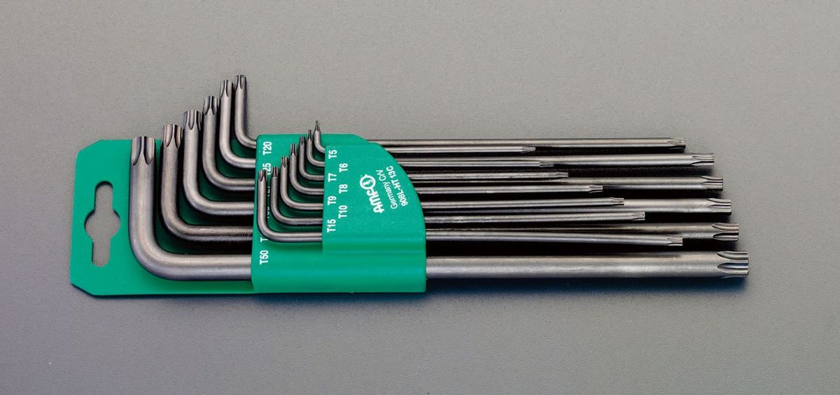 【メーカー在庫あり】 エスコ ESCO T5-T40/13本組 Torx キーレンチ(ロング) 000012097686 HD店|ヒロチー商事 ハーレー 店