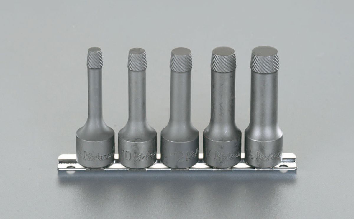【メーカー在庫あり】 エスコ ESCO M14-M33 5本組1/2"sq スクリューエキストラクター 000012078477 HD店｜ヒロチー商事 ハーレー 店