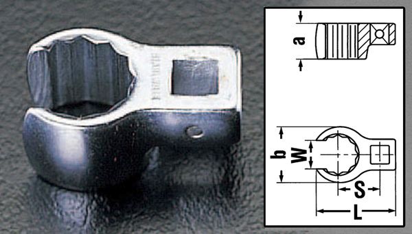 【メーカー在庫あり】 エスコ ESCO 1/4"sqx11mm CROW-RING スパナ 000012226804 HD店|ヒロチー商事 ハーレー 店