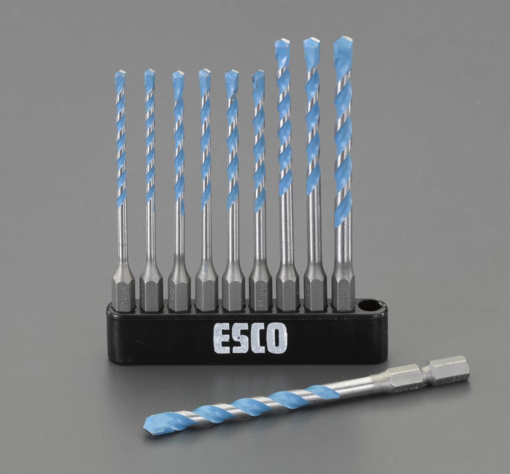 【メーカー在庫あり】 エスコ ESCO 10本組 六角軸マルチドリル 000012264187 HD店