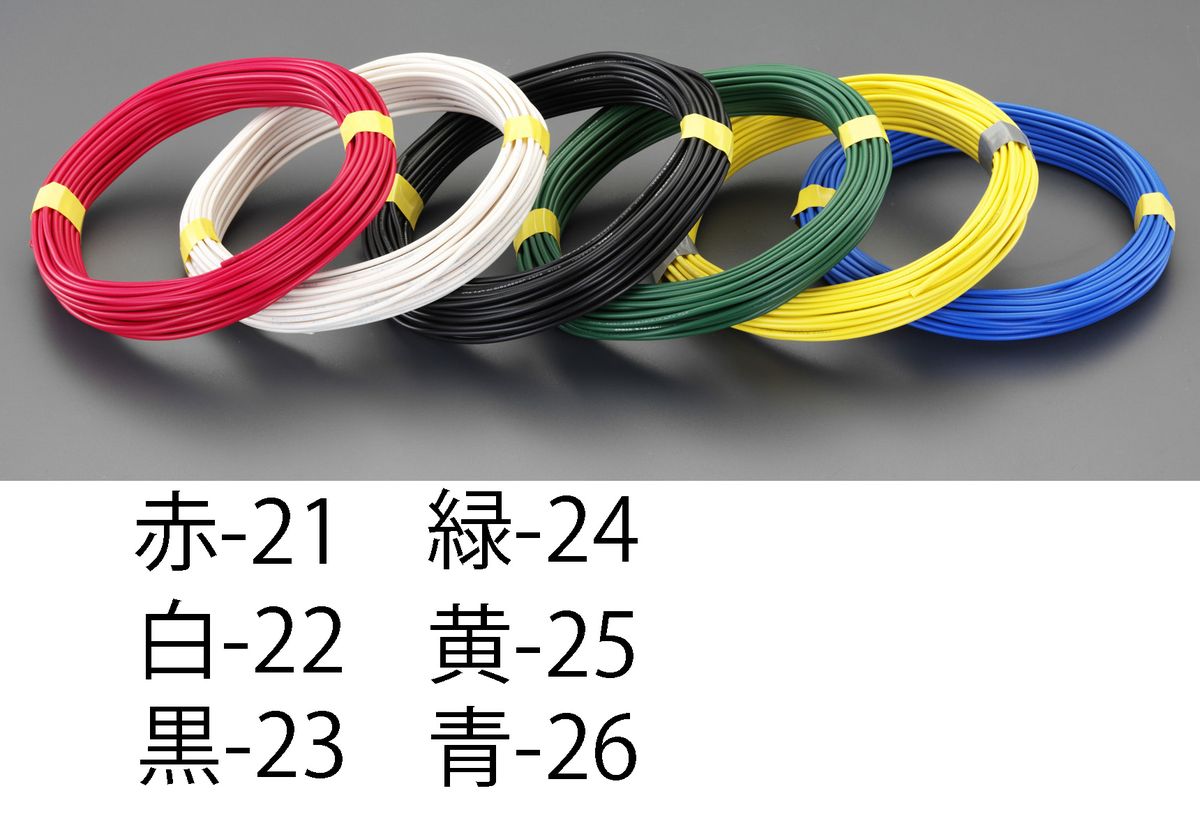 【メーカー在庫あり】 エスコ ESCO 1.25mm2x100m ＩＶ電線 撚線/赤 000012256615 HD店