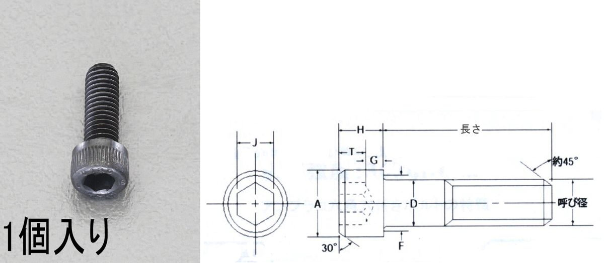 【メーカー在庫あり】 エスコ ESCO M24 x60 高強度・高張力 六角穴付ボルト 000012234205 HD店