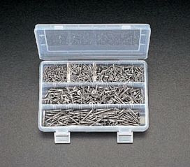 【メーカー在庫あり】 エスコ ESCO 2.4-4.1mm 皿頭木ねじセット ステンレス製 000012041917 HD店|ヒロチー商事 ハーレー 店
