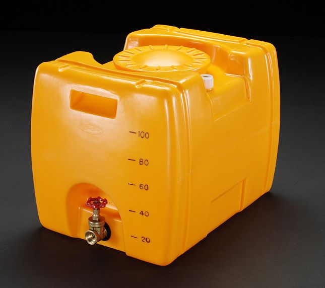 【メーカー在庫あり】 エスコ ESCO 100L ポリエチレン給水容器 バルブ付 000012076298 HD店