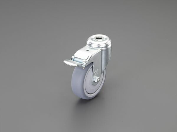 【メーカー在庫あり】 エスコ ESCO 125mm キャスター(自在金具･穴付/ブレーキ付) EA986GF-712 HD店