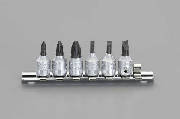 【メーカー在庫あり】 EA617XM エスコ ESCO 1/4"sq/6個組 [+ -]ビットソケット｜ヒロチー商事 ハーレー 店